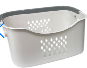 CESTA ORGANIZADOR BLANCA Y GRIS